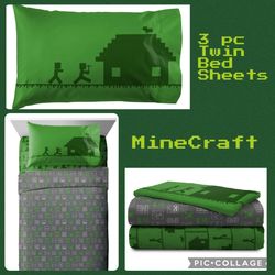 Minecraft, 3pc., Twin Bed Sheets