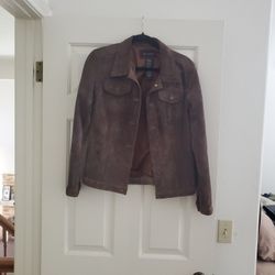 Brown Suede Leather Jacket