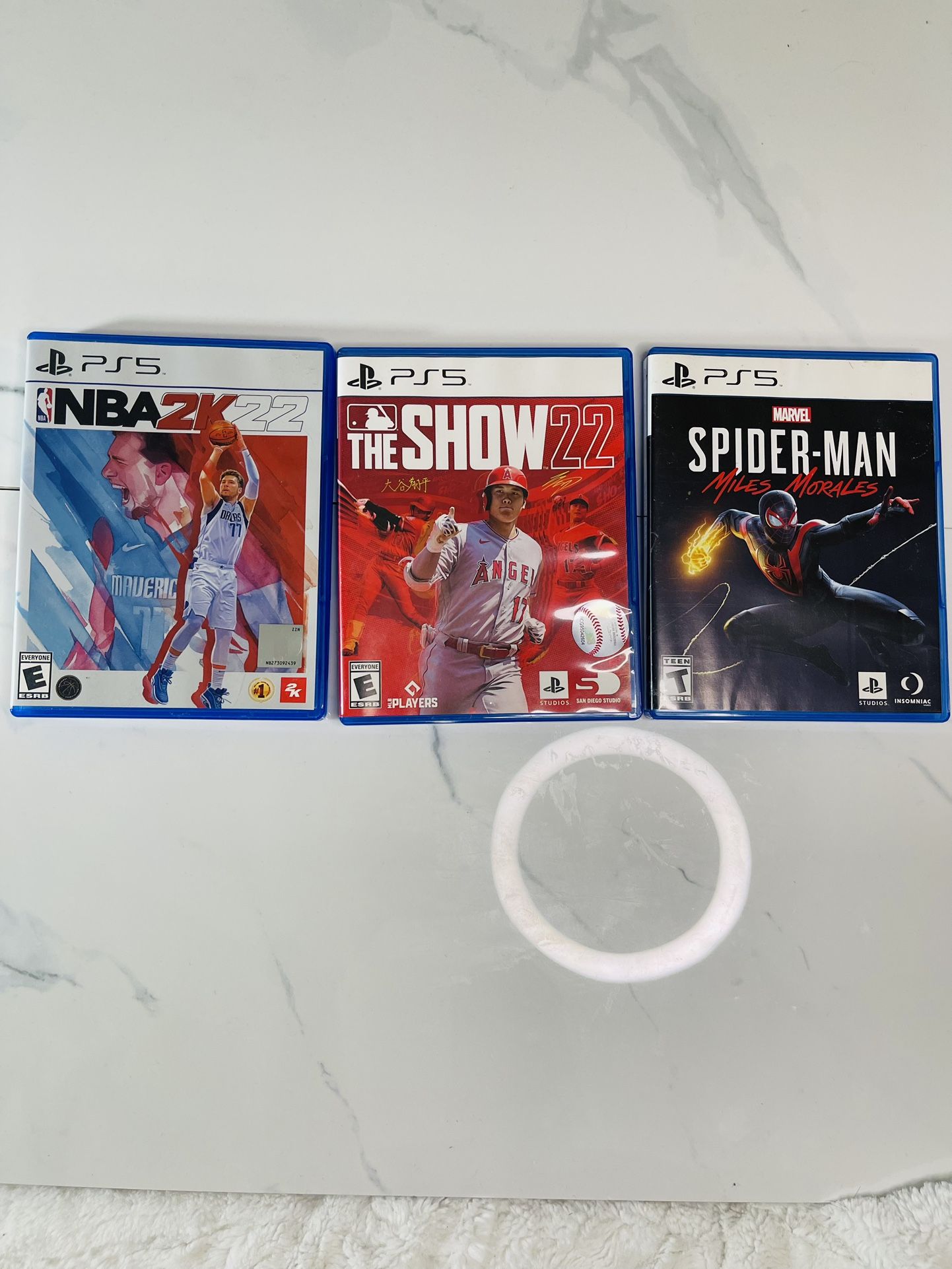 PS5 Games Bundle - NBA 2K22, MLB The Show 22, Spider-Man Miles Morales