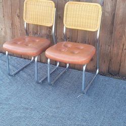 Mid Century.  Cane  Chairs