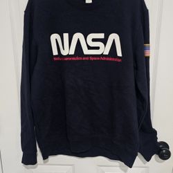 H&M Nasa Navy Blue Sweater Mens Size Medium 