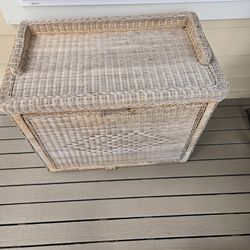 Rare! Wicker Rattan Drop Fron Shoe Storage