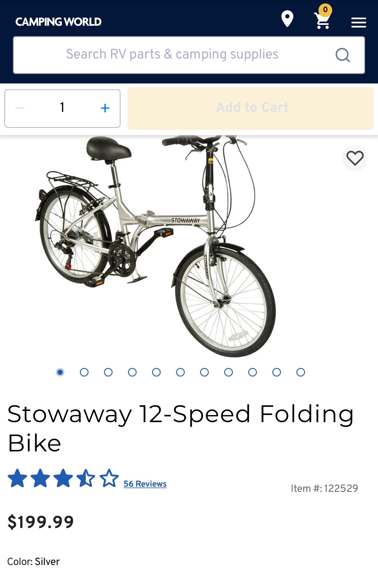 Stowaway 12 speed folding bicycle 