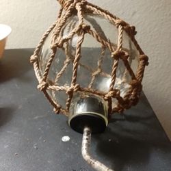 Vintage Glass Japanese Ball Hummingbird Feeder