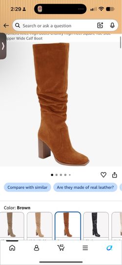 Camel suede chunky heels new in box women’s size 6