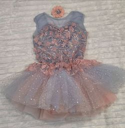Weissman Dance Costume – Light Blue & Pink Tutu – Size MC