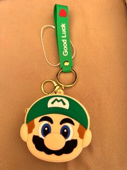 Luigi Silicone Coin Purse Keychain