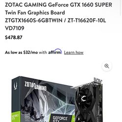 Zotac Gtx 1660 Super 6gb