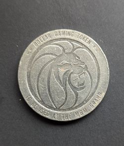 Vintage 1982 MGM Grand Reno NV One Dollar Game Token 