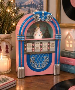 Mini Pink Christmas Musical Juke Box