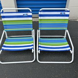 Pair Of Low Rider Beach Chairs
