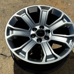 1) only one rim-  22" Chevrolet Silverado 1500 Wheel Rim Factory OEM 5665 2014-2019 Hyper Grey