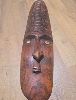 14" Tall Vintage African "Tourist" Art  Matching Pair Export Art Besmo Carvings