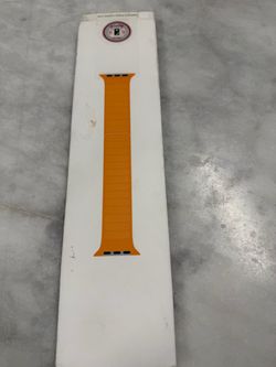 Authentic California Poppy Apple Watch Leather Link Band 40MM Large