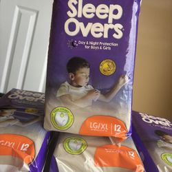 Sleepover Pull Ups Diapers Size L/XL  7 Packs For $40