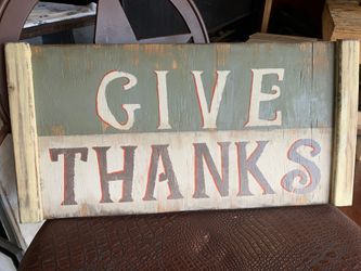 Handcrafted wooden sign