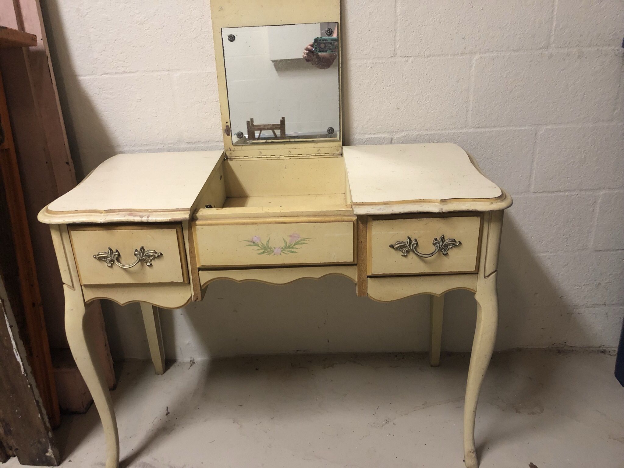 Antique Vanity And Side Table