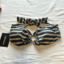 PrettyLittleThing O Ring Tie Back Bandeau Bikini Top 