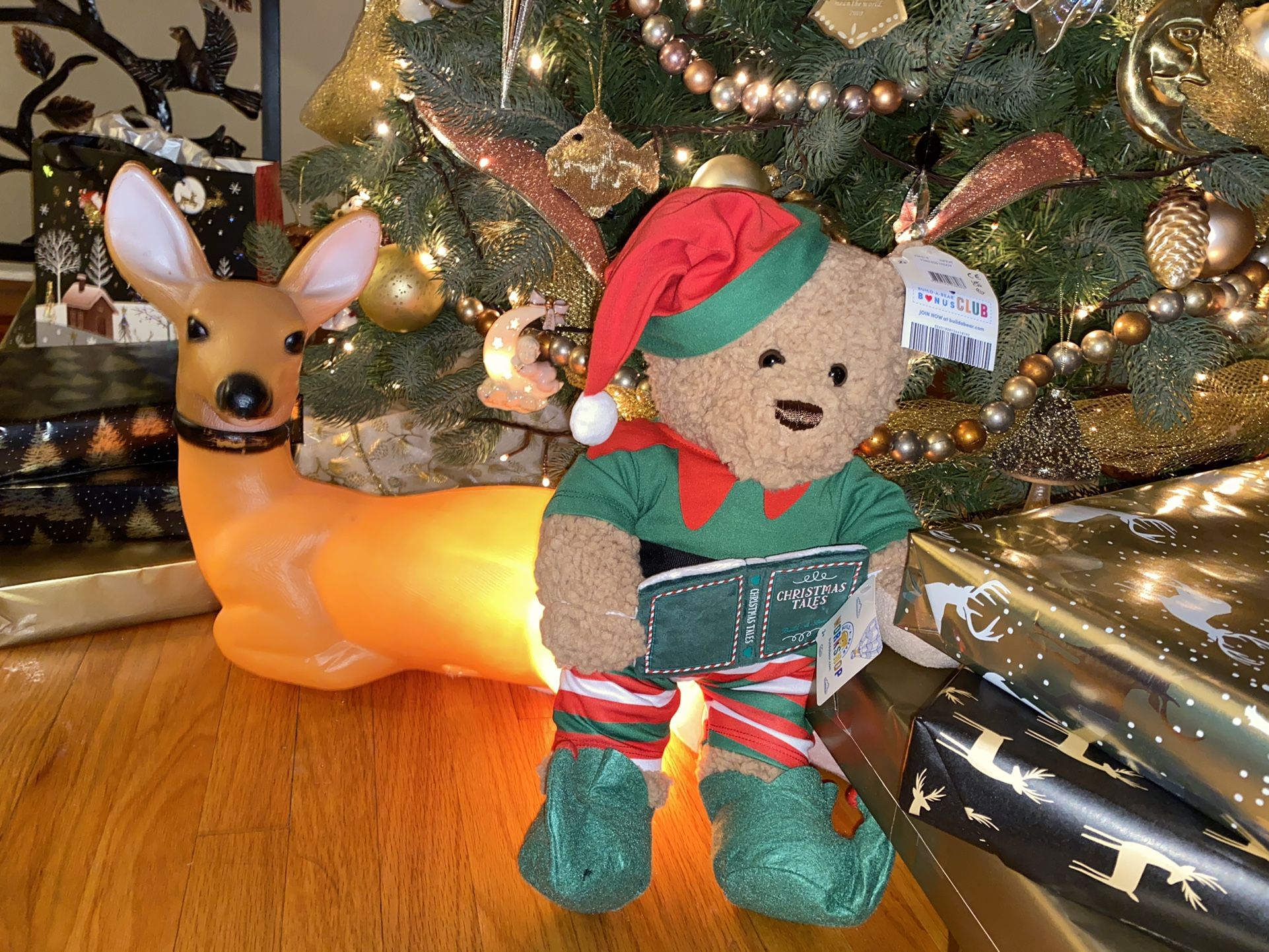 Build a Bear Santa’s elf bear Brand New in box - $40