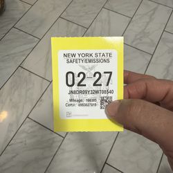 NY & NJ Inspection Sticker