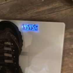 White, digital scale