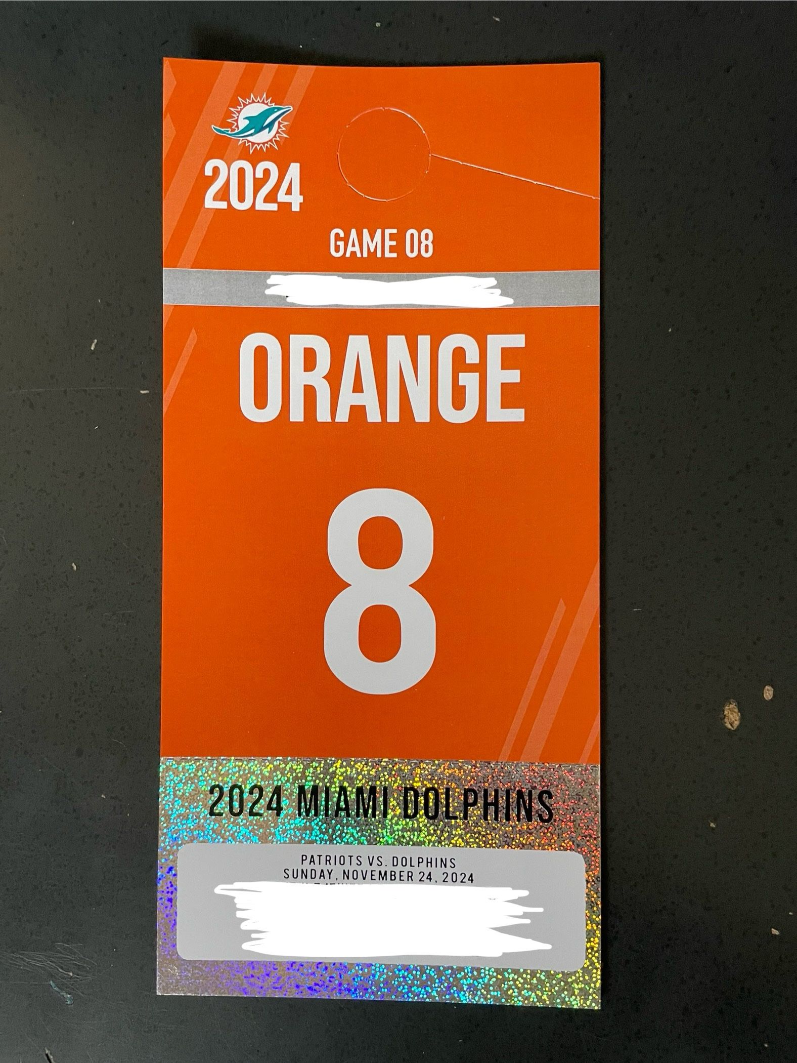 Dolphins Vs Patriots Parking Pass