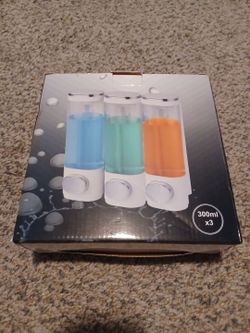 Triple Wall-Mount Soap Dispenser Set 300ml