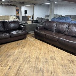 Delivery available leather sofa couch set