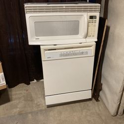 Dishwasher and Microwave - White