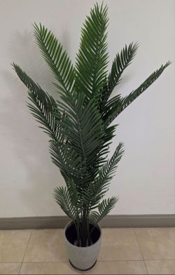 72" Faux Areca Palm in 12" (Diameter) Gray Resin Planter @ Lasting Creations