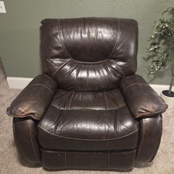 Brown Leather Recliner
