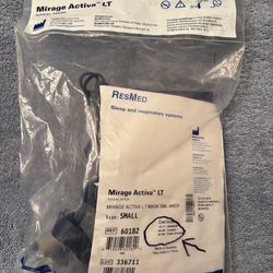 Resmed Mirage Activa LT Ref 60182 Small New Sealed Bag Complete Mask Kit 
