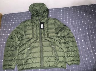 Diesel W-Dwain-21 Water-Repellent Padded Jacket Olive Green Size: Large