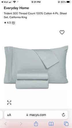 Brand New - 100% Cotton 4-Pc. Sheet Set, California King