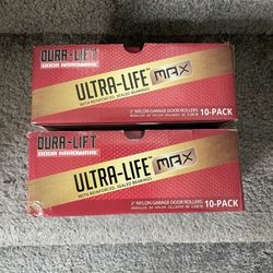 DURA-LIFT Ultra-Life MAX 2" 6200ZZ Bearing Nylon Garage Door Roller, 2 Packs of 10