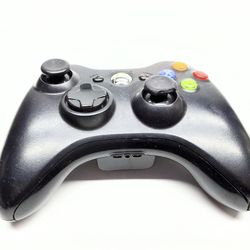 Microsoft Xbox 360 Black Wireless Controller  w/ Rechargeable Battery Pack 1403 OEM **TESTED