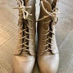 Women’s Charlotte Russe Zip Up/Lace Up Ankle Boots Size 9 2” Heel