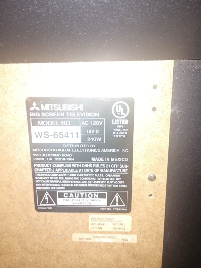 Mitsubishi T. V. 64 Works Great $50.00
