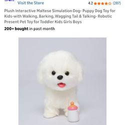 CU- Mate Interactive Maltese Simulation Dog