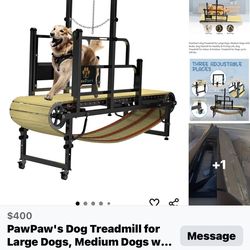 PawPaw's Dog Treadmill for Large Dogs, Medium Dogs with Brake. Dog Slatmill for Healthy & Fit Dog