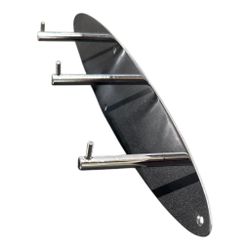 Modern Chrome 3-Hook Wall Mounted Coat Rack 21'' Metal Peg Hanger Organizer