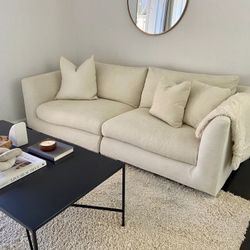  Feather Sofa And Two Ottomans Must Go ASAP! Moving Sale