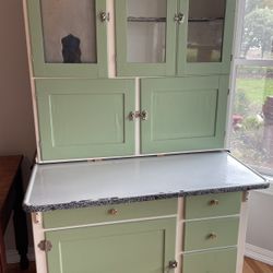 Antique Hoosier Style Cabinet 