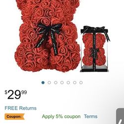 Rose Teddy Bear Valentine's 
