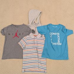 Nike Uniqlo Fleece Sweatshirt, T Shirt, Polo Shirt 4 Items For $15 Boys Youth Size M 10-12
