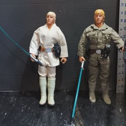 Vintage Hasbro STAR WARS 12 Inch Luke Tatooine & Bespin-Real Clothing-Loose-Lot