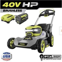 40V HP Brushless 21 in. Battery Walk Behind Push Lawn Mower with 7.5 Ah Battery and Rapid Charger
