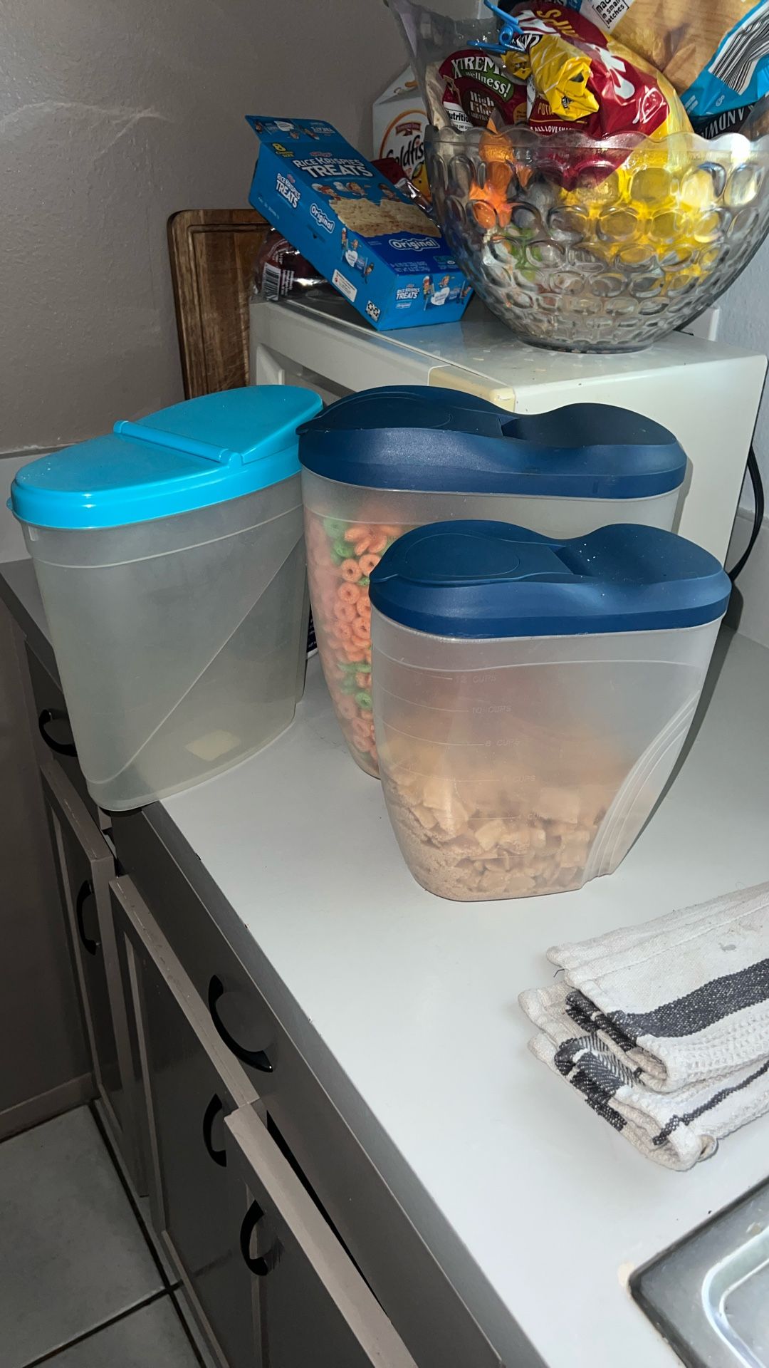3 Cereal containers $3 each Or Take All 3 $8