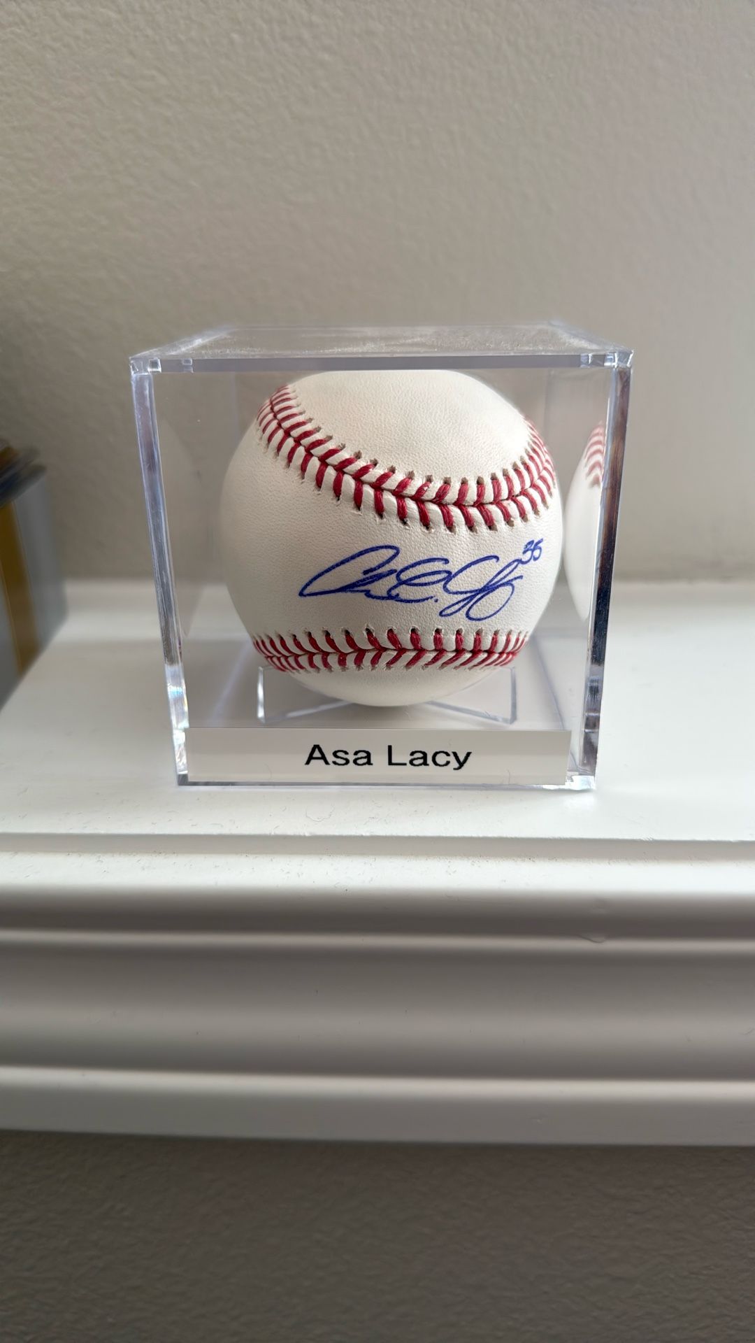 Asa Lacy Signed Baseball