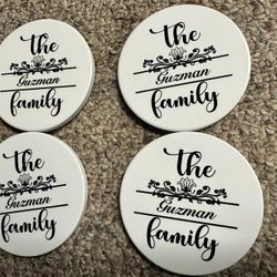 Personalized Ceramic Coasters  / Christmas / Wedding / Party Decorations